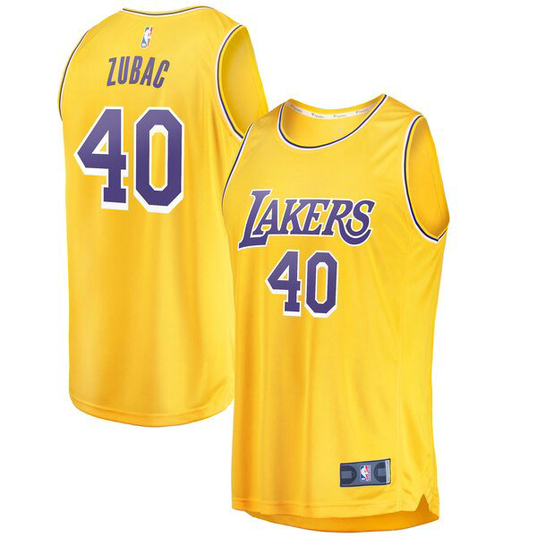 Maillot nba Los Angeles Lakers Icon Edition Homme Ivica Zubac 40 Jaune